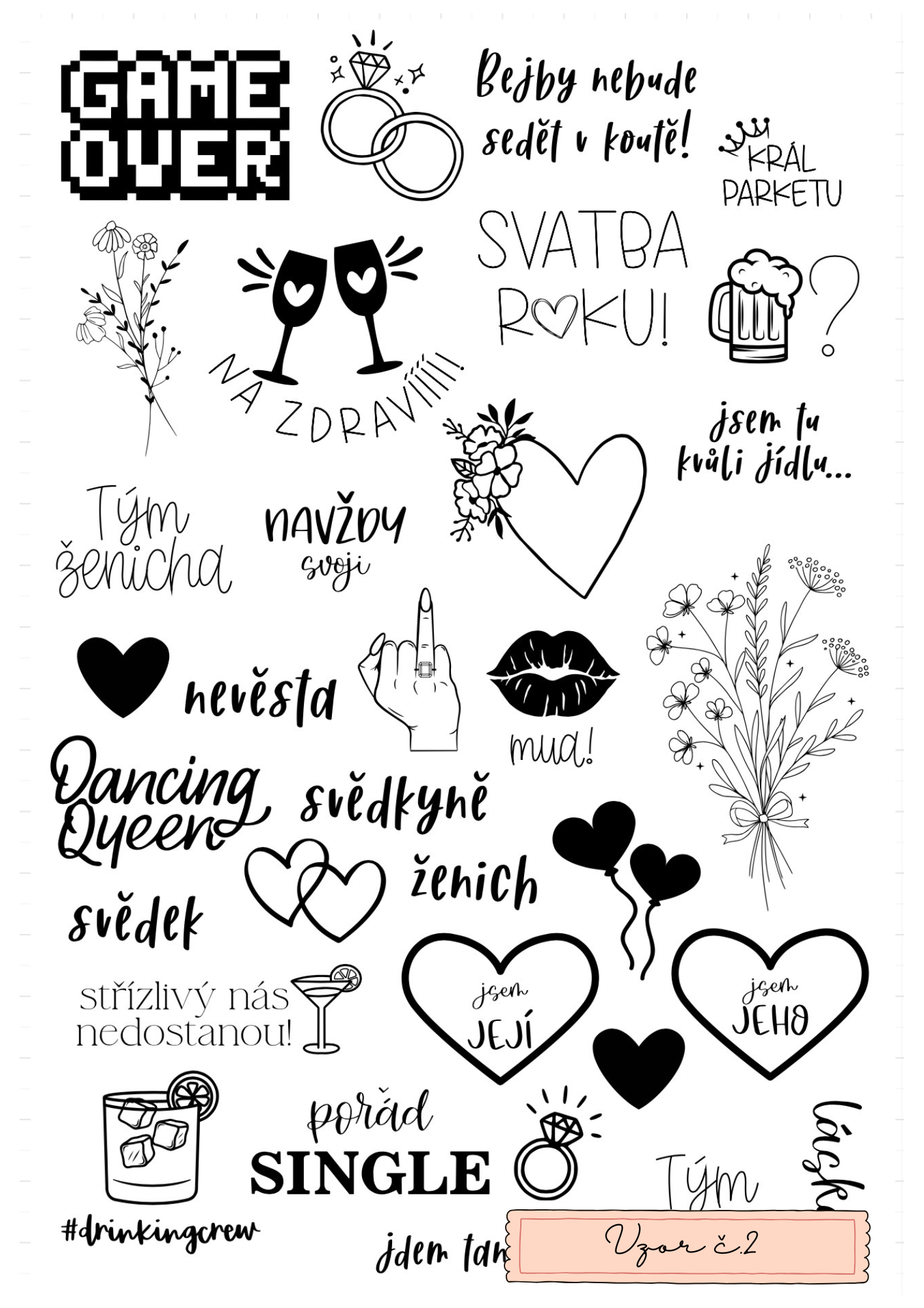 Tetovačky na svatbu - Obrázek 2